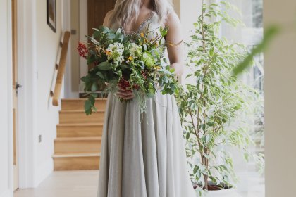 Bride on landing