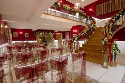 Hall arranged for wedding ceremony